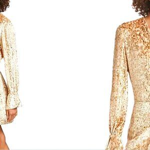 SIMKHAI Camryn Abstract Metallic Velvet Minidress - new with tags!